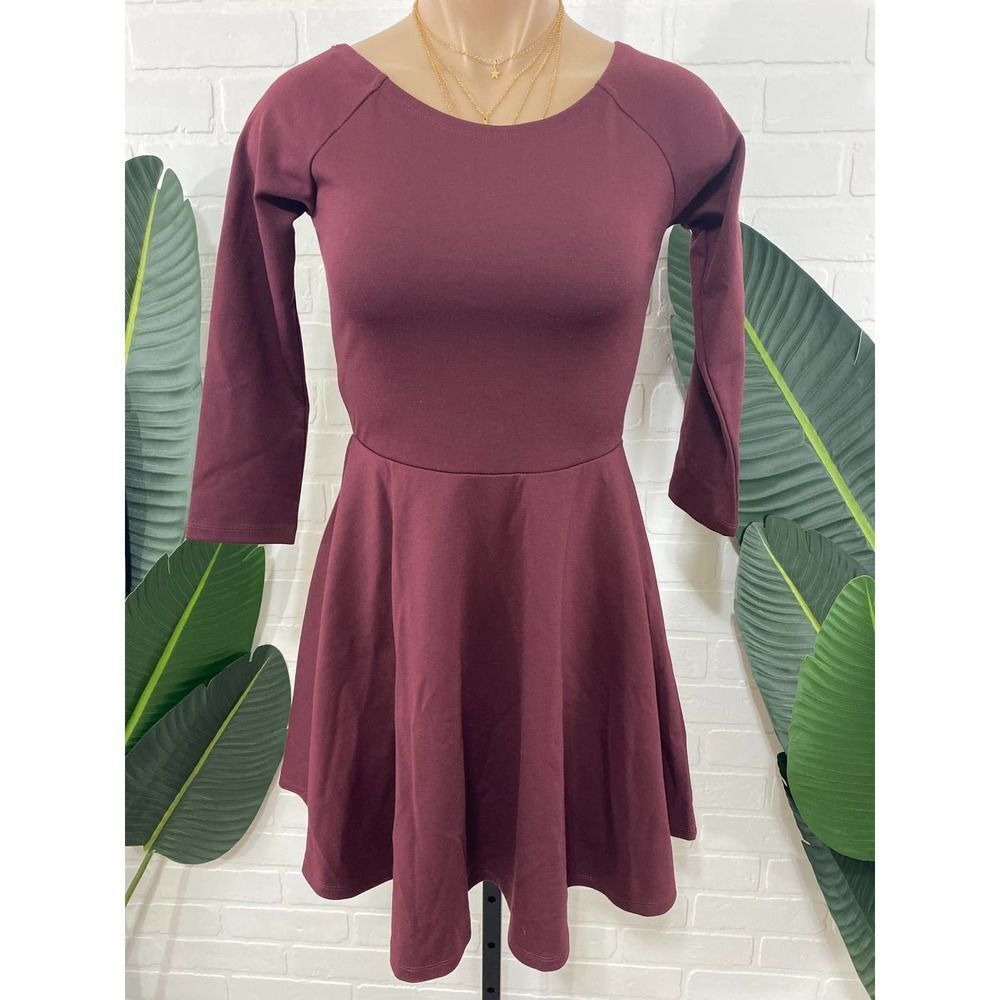 Forever 21 maroon skater dress
